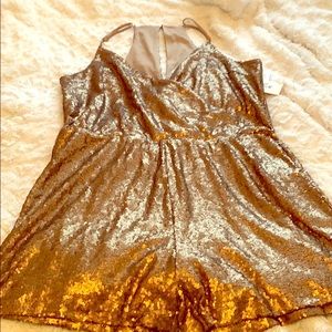 Golden Glitter Romper